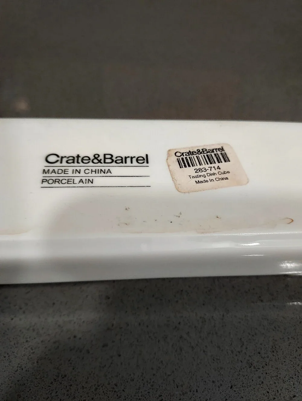 Crate&Barrel White Ceramic 6 Piece Tasting Cubes